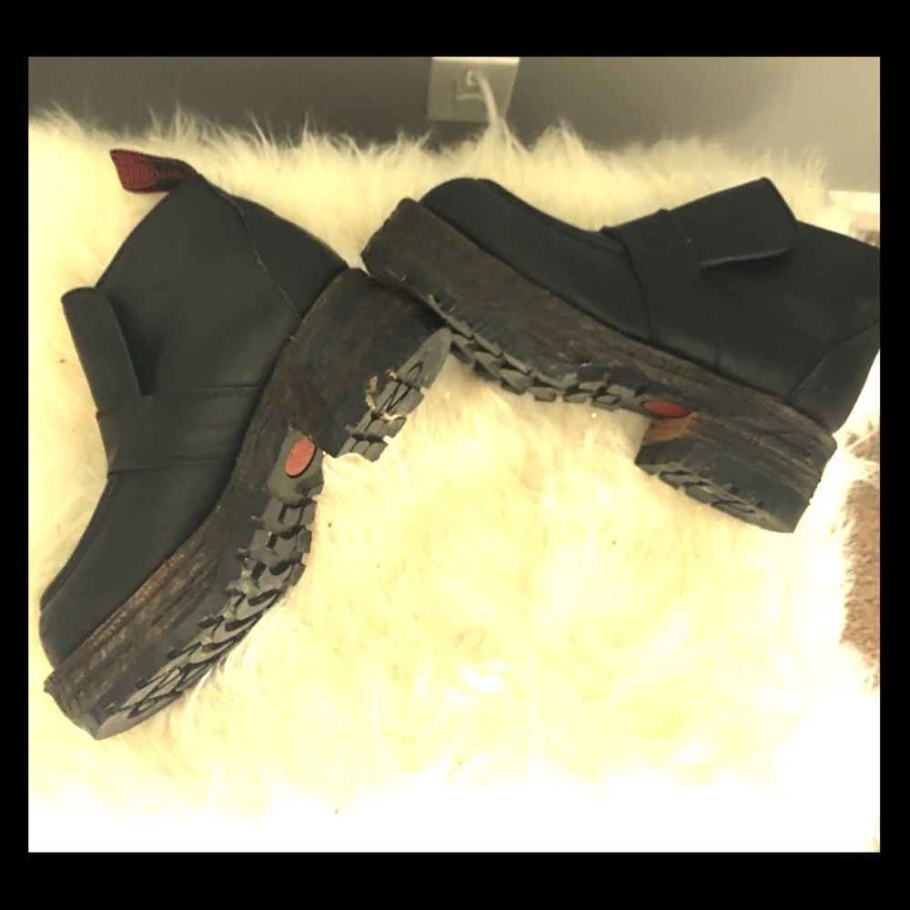 Chunky leather platforms made in ENGLAND